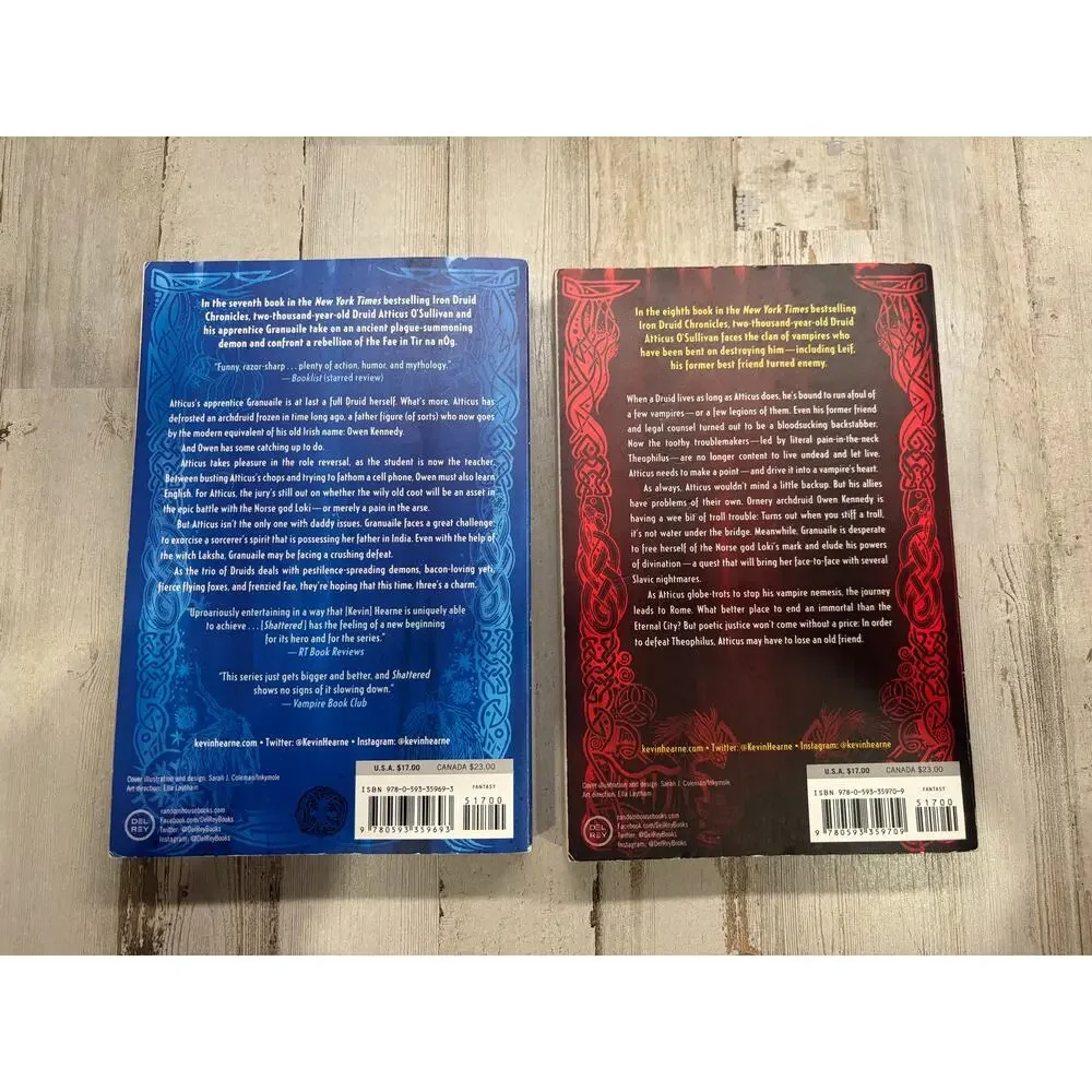 Shattered and Staked Kevin Hearne Iron Druid Chronicles Books 7 and 8 PB
